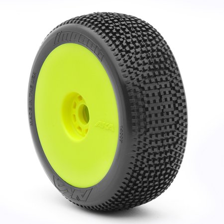 AKA PRODUCTS, INC. 1/8 Impact EVO Super Soft Front/Rear Wheel Mounted, Yellow: Buggy (2),