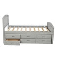thumbnail image 2 of Harper & Bright Designs Twin Bed Platform with 6 Drawers, Captains Bed Storage Daybed Frame for Boys Girls Guests, 2 of 8