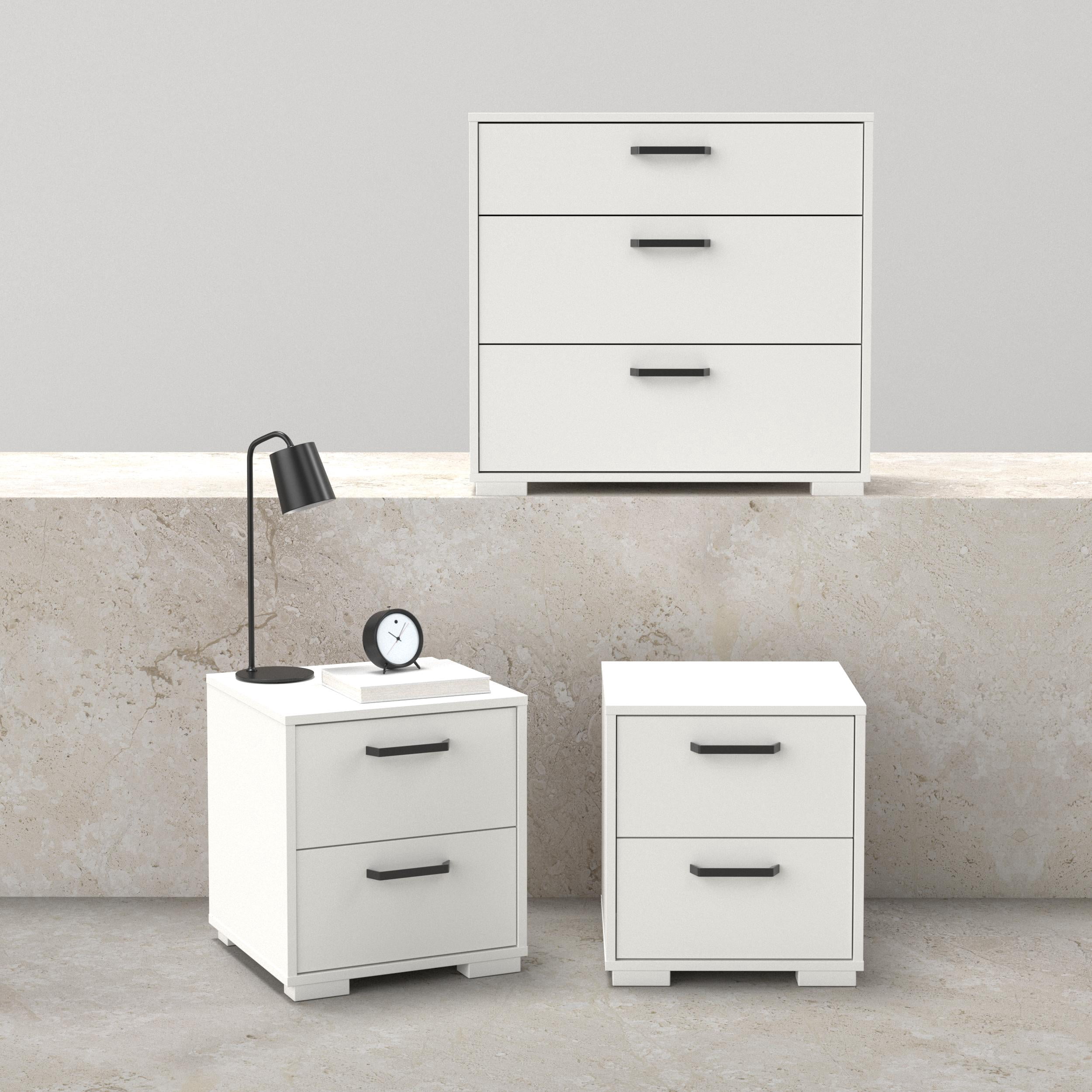 Tvilum Sofia 3-Piece Engineered Wood Bedroom Set in White
