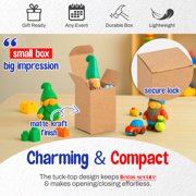MT Products Tuck Top Kraft Paperboard Gift Boxes 2 x 2 x 3 - Pack of 30