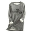 thumbnail image 2 of Meichang Fleece Sweatshirt for Women Winter Warm Sherpa Lined Pullover Thermal Long Sleeve Crewneck Sweatshirt Loungewear Plus Size, 2 of 3