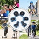 thumbnail image 4 of Rodilleras para niños Rodilleras y coderas Conjunto de Equipo de protección para niños niñas niños con muñequeras 3 en 1 para Patinar Ciclismo Patinaje sobre Ruedas Azul, 4 of 5