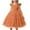 Orange, variant on NAISIBABY Girls Flower Dress, Ruffle Sleeve Sequin Mesh Puffy Princess Party Pageant Dress Beige 7-8T