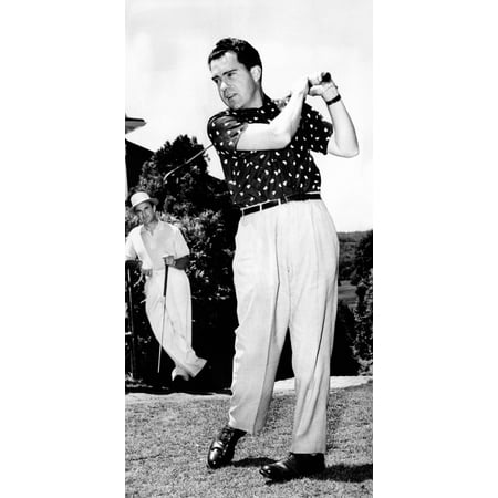 Vice President Richard Nixon Golfing He Is At The First Tee Greenbrier ResortS Golf Course On Memorial Day Weekend H S Golf Partners Included William Rogers