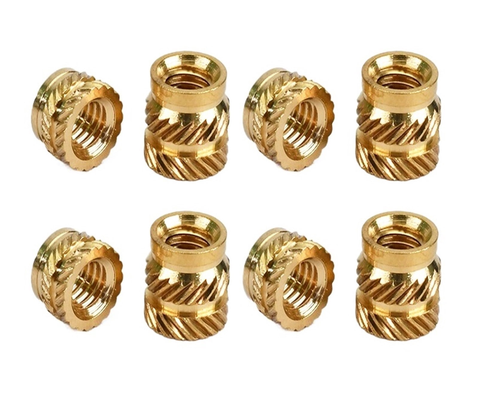 5Pcs M2 M2.5 M3 M4 M5 M6 Brass Hot Melt Insert Knurled Nut Thread Heat Molding Double Twill Injection Embedment Nut