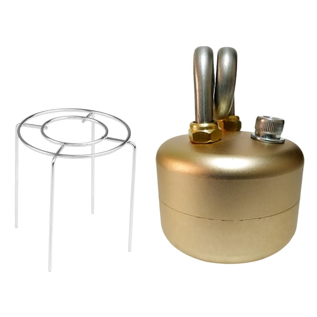 Quemador de alcohol, pequeño horno de alcohol de metal para mochileros, senderismo, restaurantes Oro
