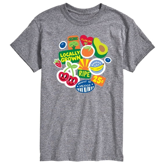 Instant Message - Fruit Stamps Short Sleeve Graphic T-Shirt