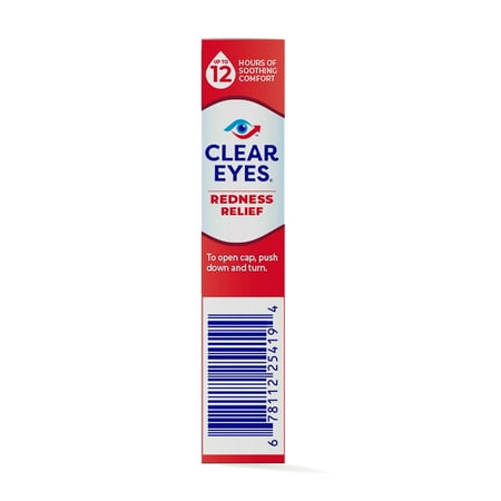 Clear Eyes Red Eye Relief Lubricant Eye Drops, 1.0 fl oz