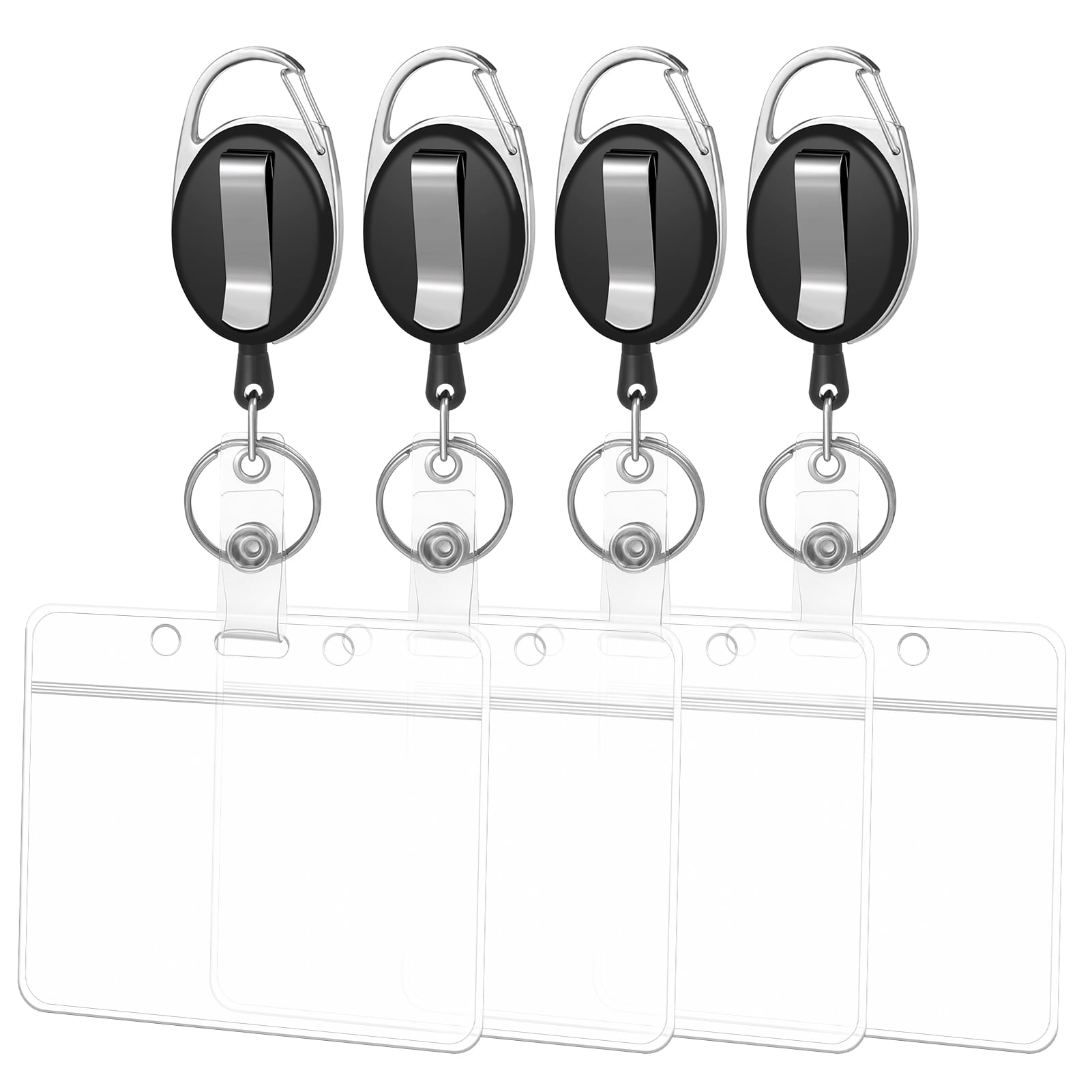 Buy Taihexin 4 Pack Heavy Duty Retractable Badge Holder, ID Badge