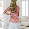 thumbnail image 4 of Gibobby Blusa Termica Mujer Twill Tshirt Fashion Round Casual Cuckline Escote Corto Mujeres Button Women's Blouse（Rosa， L), 4 of 5