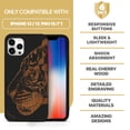 thumbnail image 7 of Case Yard Wooden Case for iPhone-12/12-Pro Soft TPU Silicone cover Slim Fit Shockproof Wood Protective Phone Cover for Girls Boys Men and Women Supports Wireless Charging Bengal Tiger Design, 7 of 7