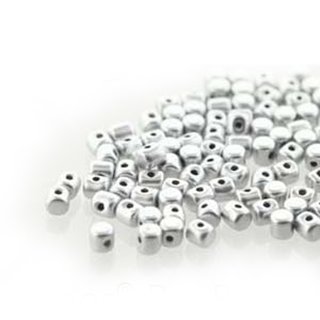 Silver Small Dot Rondel Metal Beads, 4mm by Bead Landing™