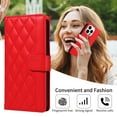 thumbnail image 6 of Dteck Wallet Case for iPhone 7 / 8 / SE 2022 & 2020 with Wrist Strap Shoulder Strap, Shockproof Magnetic Multiple Card Slots Purse PU Leather Stand Phone Cover, Red, 6 of 7