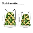 thumbnail image 2 of Xecao Avocado Pattern Sports Drawstring Backpack - String Swim Gym Bag with Wet Proof Pocket for Women&Men-Medium, 2 of 6