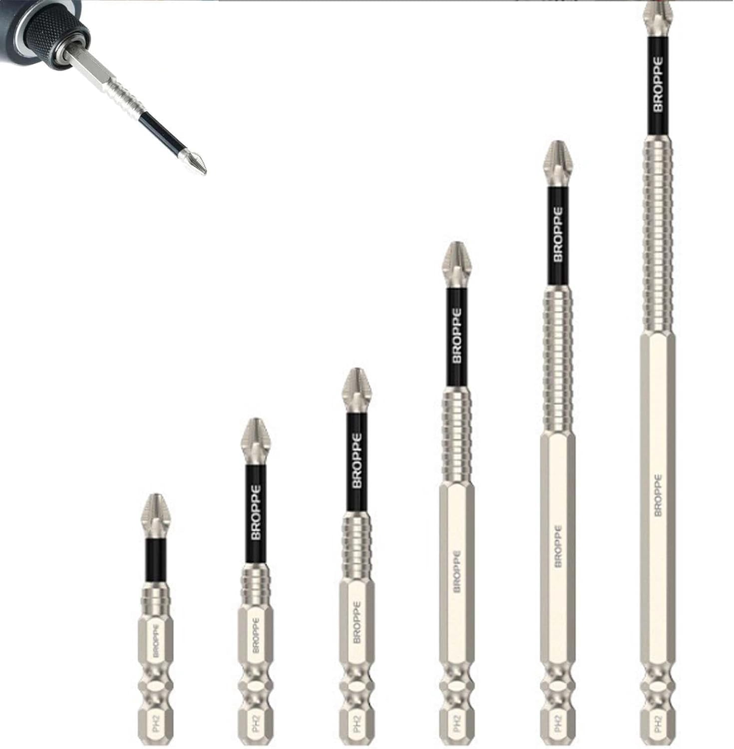 High-Magnetic Screwdriver Drill Bit Set – 9-Piece, S2 Alloy Steel, Hex Shank, Anti-Slip – Universal Magnetic Bits For Electric & Manual Drills