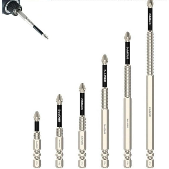 Slideach Magnetic Screwdriver Bits, Slideach High-Magnetic Durability Screwdriver Drill Bit Set, Universal Anti-Slip Impact Resistant Slideach Screw Driver Drill Bit Set (1*set)