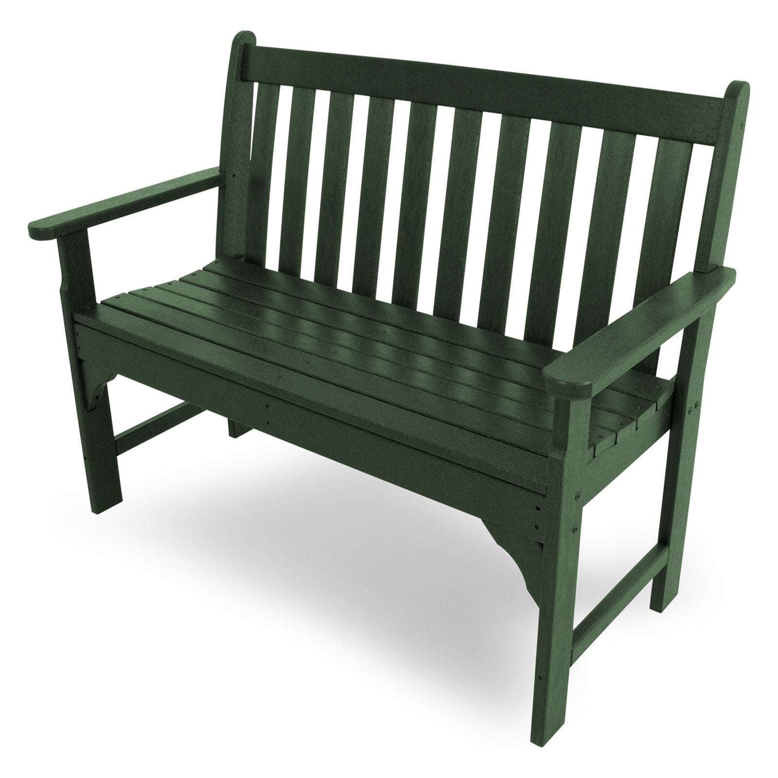 Polywood Vineyard 48" Outdoor Bench in Green