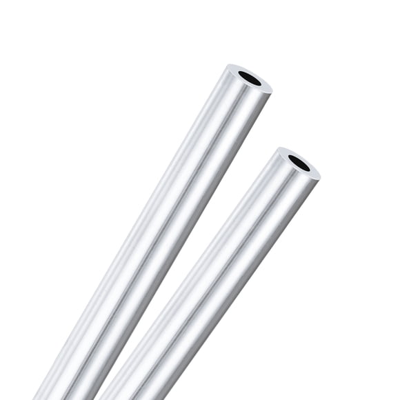Tubo redondo de aluminio 6063 de 250 mm en paquete de 2, tubería de aluminio sin costura para manualidades DIY [0.2x0.39x9.8IN]