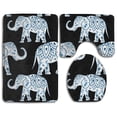 thumbnail image 1 of JSDART Elephant 3 Piece Bathroom Rugs Set Bath Rug Contour Mat and Toilet Lid Cover, 1 of 2