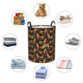 thumbnail image 4 of Rateoe German Shepherd Dog Pattern Round Laundry Hamper Basket, Tall Hamper Basket for Blanket Storage, Nursery Clothes Hamper for Laundry in Bedroom and College Dorm-Small, 4 of 6