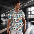 thumbnail image 3 of Wukai Turtle Print Men's Short-Sleeved Mesh T-Shirt,Quick-Dry Short Sleeve Workout T-Shirt-6X-Large, 3 of 8