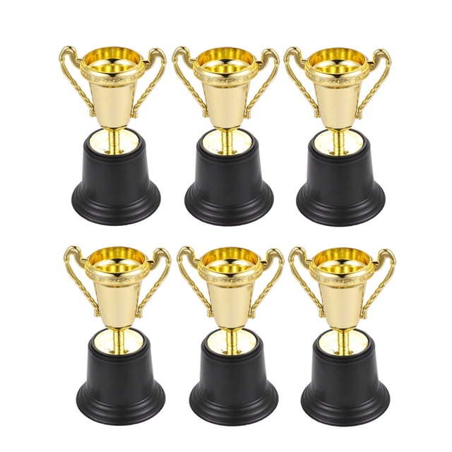 Miangastore Mini Cup Shape Trophy Black Plastic 12Pcs 5.11X2.75X2.75in