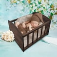 thumbnail image 5 of Wooden Baby Photography Prop Bed – Solid Wood Newborn Photo Prop for Infants, Toddlers & Studio Shoots, 29x40x6cm, 5 of 9