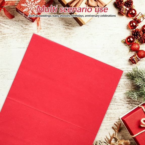 WHAMVOX 100 Sheets Red Wrapping Paper for Flowers and Elegant 19.7x13.8in