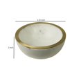 thumbnail image 5 of Benzara BM262325 Bowl with Round Marble Frame & Metal Edge, White - Large, 5 of 5