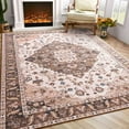 thumbnail image 4 of Softlife Chenille Vintage Area Rug Oriental Tribal Antique Boho Carpet,6'x9',Brown, 4 of 7