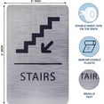 thumbnail image 3 of ADA CENTRAL SIGNS - 6" X9" Stairs Sign - ADA Compliant Tactile Graphics Grade 2 Braille Text Wall Sign | Fire Safety Emergency Exits, Stairwell Signs for Malls, Offices, Schools, and Restaurants, 3 of 7