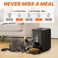 thumbnail image 3 of DR31 Smart Automatic Cat Feeder – Wi-Fi App Control, Portion Control, 2L Capacity, Programmable Pet Food Dispenser for Cats & Small Dogs – Easy to Clean, Black, 3 of 8