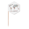 thumbnail image 1 of Global Map Country Geography Wordcloud Toothpick Flags Cupcake Picks Party Celebration, 1 of 3