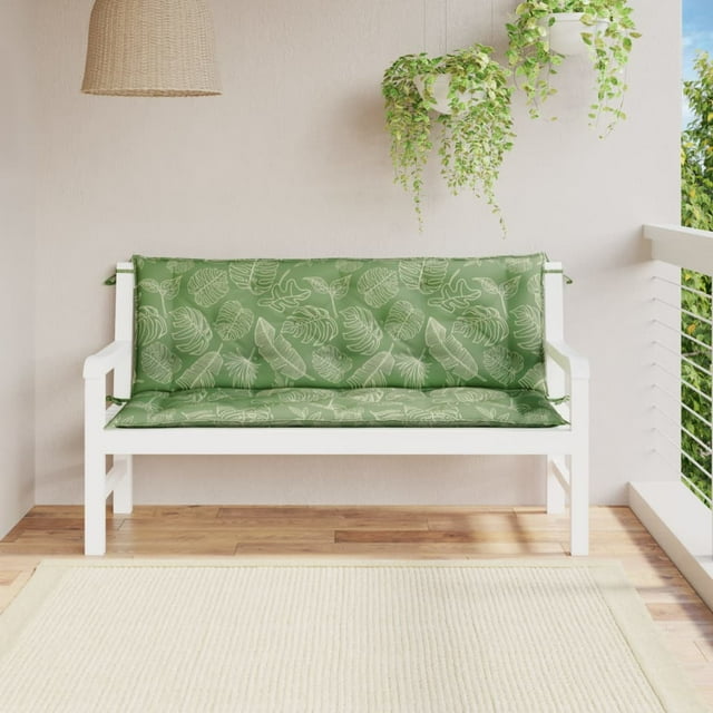 vidaXL Indoor/Outdoor Bench Cushions 2 pcs, Water-Repellent, Lead Pattern 59.1"x19.7"x2.8"