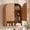 Arched-Natural Oak, variant on Wirrytor Fluted Wooden Medicine Cabinet Storage, Brown Bathroom Wall Cabinet with 2 Doors Adjustable Shelf and Towels Bar