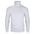 thumbnail image 3 of Derminpro T-Shirt Thermique à Col Roulé Manches Longues pour Hommes Blanc TTG, 3 of 4