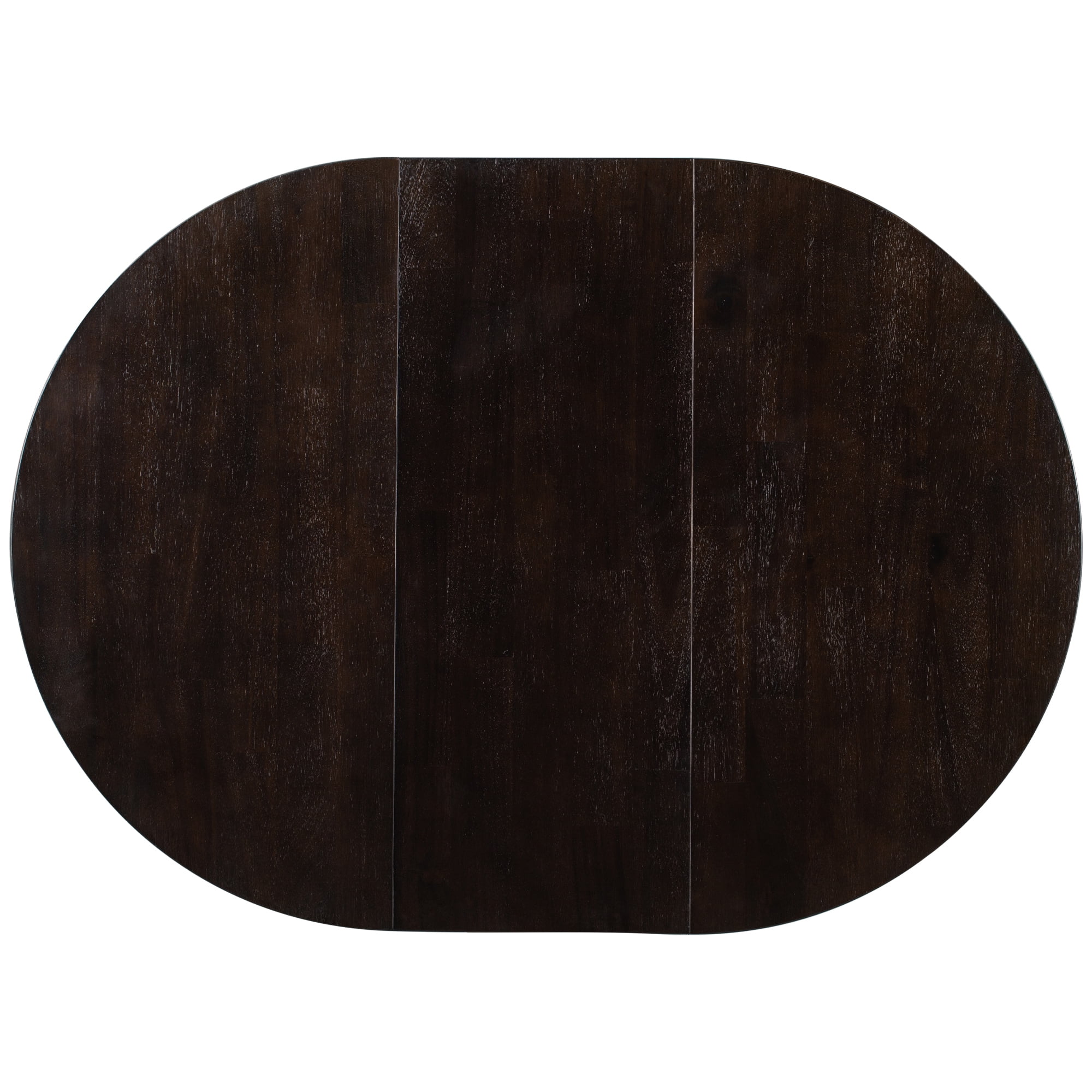 Euroco 42in-58in Extendable Round Dining Table for 4-6, Modern Oval Kitchen Table with Removable Leaves & Wood Base,Dinner Table for Kitchen Dining Room,Space Saving,Espresso