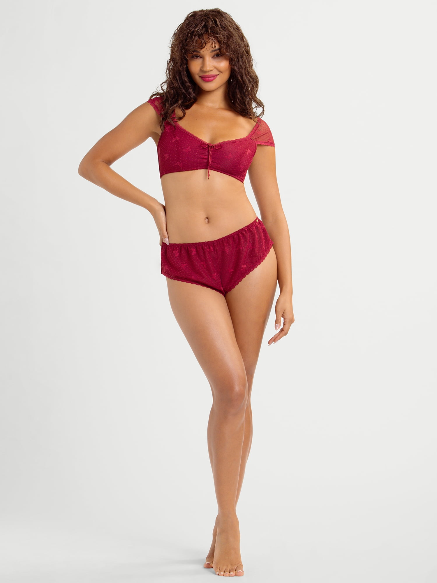 Jessica Simpson Women's Sheer Mesh Hi-Cut Panty, 2-Pack, Size S-XXXL