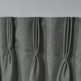 thumbnail image 5 of Exclusive Home Loha Light Filtering Pinch Pleat Curtain Panel Pair, 84" Length, Black Pearl, 5 of 6