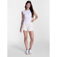 thumbnail image 2 of Avia Women's and Women's Plus Ribbed Ottoman Lounge Shorts, 4.25'' Inseam, Sizes XS-4X, 2 of 5
