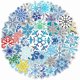thumbnail image 1 of 200 Pegatinas de Copos de Nieve de Vinilo Impermeables para Decorar el Invierno, Ideales para Manualidades y Regalos., 1 of 1