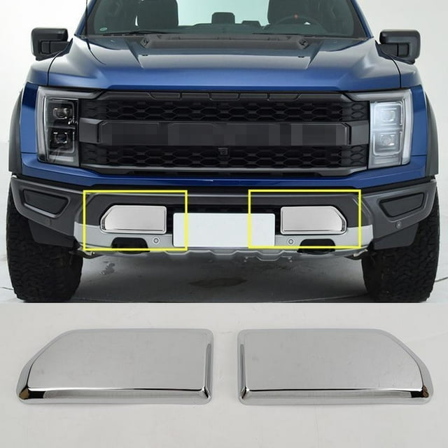 Pour Ford F150 Raptor 2021-2023 Pare-Chocs avant en Chrome ABS Couverture de Panneau d'Angle