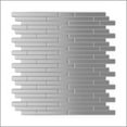 thumbnail image 1 of Linox Stainless Steel 12,09 in. X 11,67 in. X 5 mm Brushed Metal Peel & Stick Wall Mosaic Tiles (6 sq.ft. / case), 1 of 5