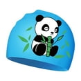 thumbnail image 1 of Child Boys Girls Caps Both Cute Panda Cartoon Caps Swimming Learning Swimming Caps Clothes Size One Size, 1 of 4