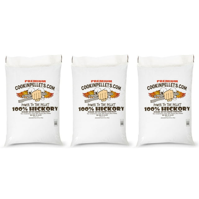 CookinPellets 40-Pound Premium Hickory Grill Smoker Wood Pellets (3 Pack)
