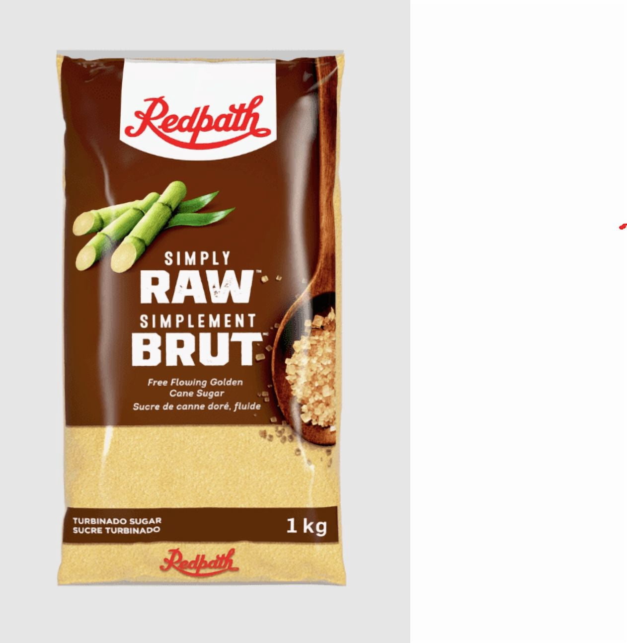Redpath Simplement Brut Sucre jaune doré fluide 1KG