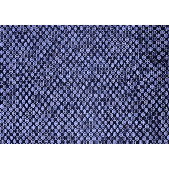 Ahgly Company Indoor Rectangle Abstract Blue Modern Area Rugs, 6' x 9'