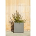 thumbnail image 5 of Veradek Block Series Cube Medium 22" Plastic Planter - Gray, 5 of 17
