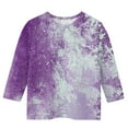 thumbnail image 4 of Riecok kid shirts for&nbsp;girl orange Crewneck Shirt Kids Clothes Toddler Kids Boy 2025 Comfortable Lightweight Trendy Outfits Blouses Top Summer 120 Purple, 4 of 5