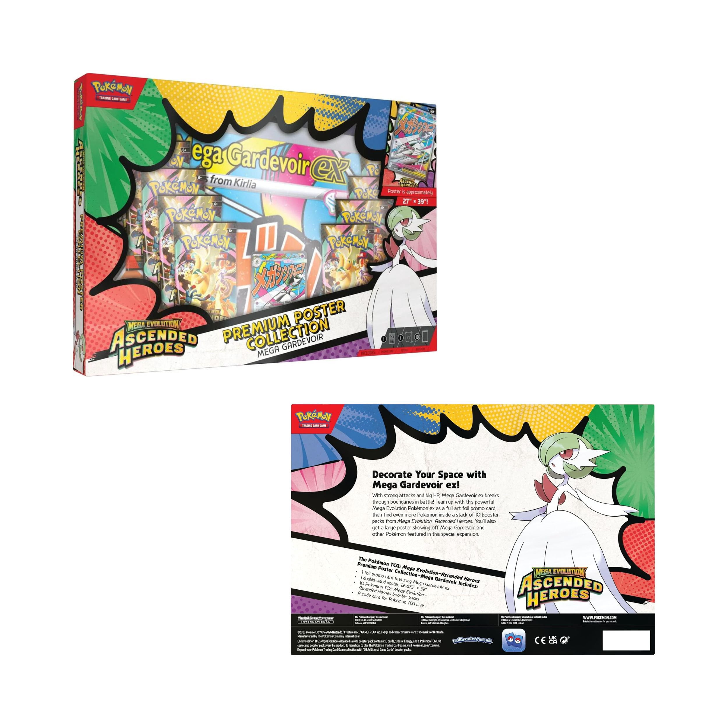 Pokemon TCG Mega Evolutions Ascended Heroes Premium Poster Collection  Mega Gardevoir EX